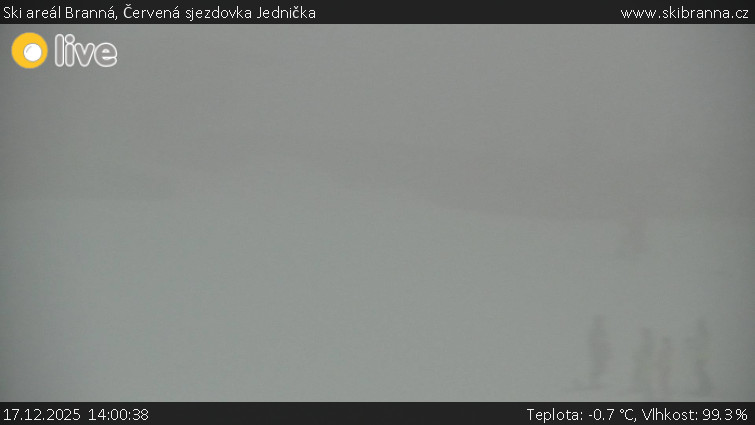 Ski areál Branná - Červená sjezdovka Jednička - 17.12.2025 v 14:00