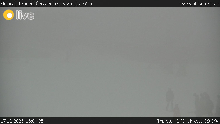 Ski areál Branná - Červená sjezdovka Jednička - 17.12.2025 v 15:00