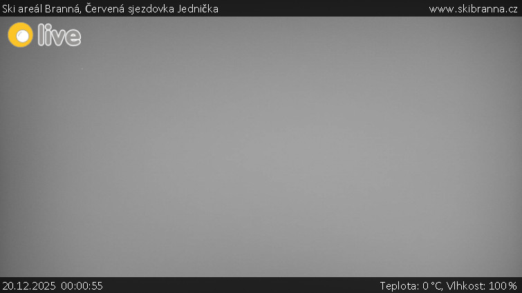 Ski areál Branná - Červená sjezdovka Jednička - 20.12.2025 v 00:00