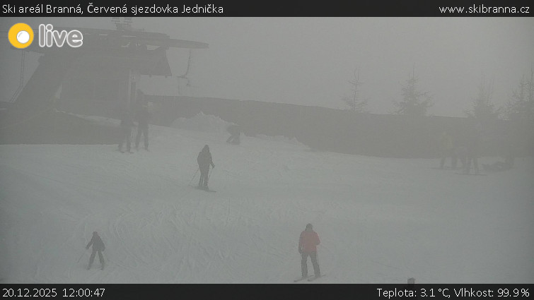 Ski areál Branná - Červená sjezdovka Jednička - 20.12.2025 v 12:00