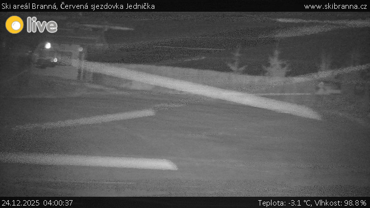 Ski areál Branná - Červená sjezdovka Jednička - 24.12.2025 v 04:00