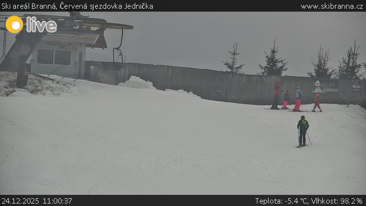 Ski areál Branná - Červená sjezdovka Jednička - 24.12.2025 v 11:00