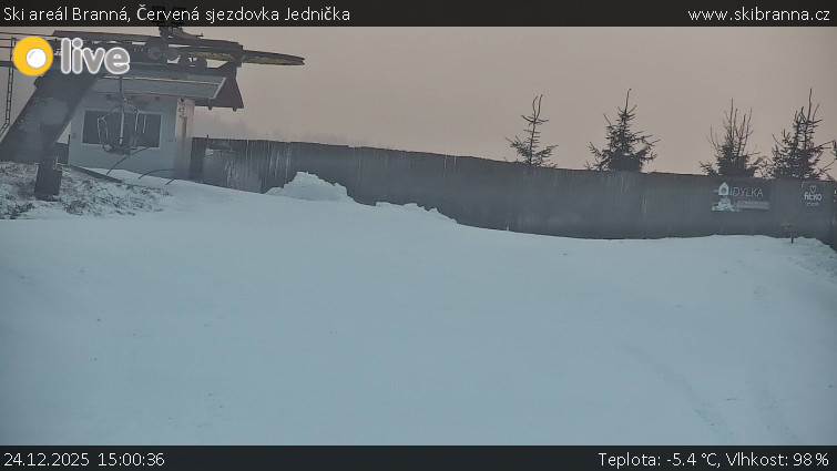 Ski areál Branná - Červená sjezdovka Jednička - 24.12.2025 v 15:00