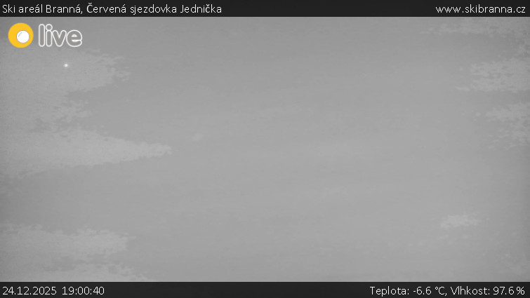 Ski areál Branná - Červená sjezdovka Jednička - 24.12.2025 v 19:00