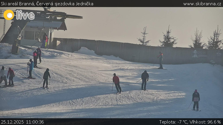 Ski areál Branná - Červená sjezdovka Jednička - 25.12.2025 v 11:00