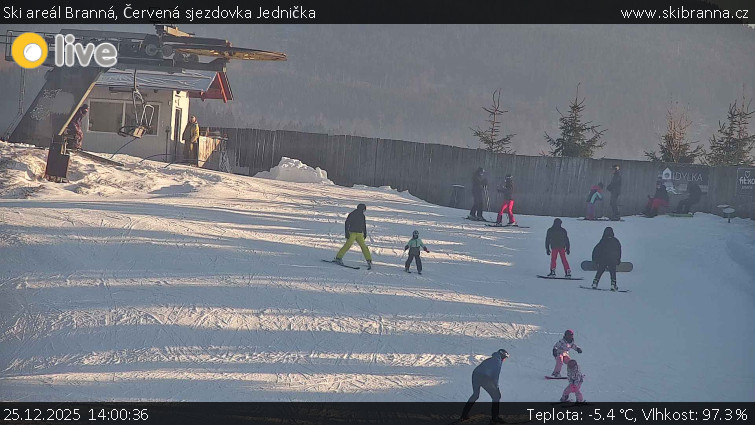 Ski areál Branná - Červená sjezdovka Jednička - 25.12.2025 v 14:00