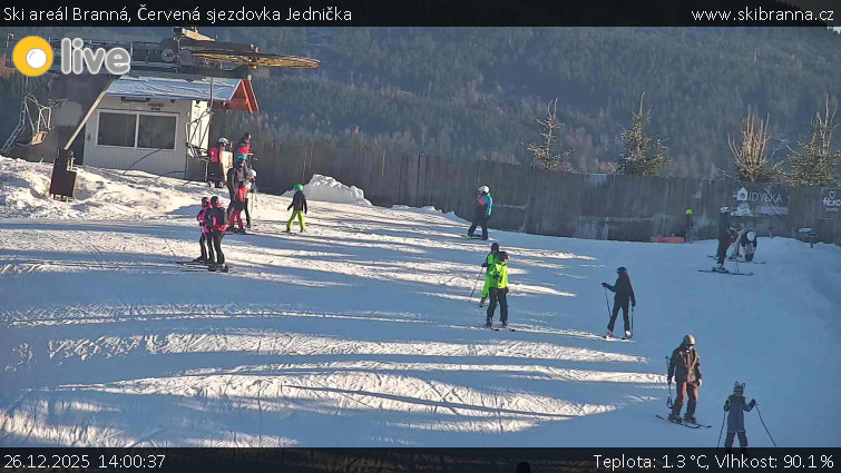 Ski areál Branná - Červená sjezdovka Jednička - 26.12.2025 v 14:00