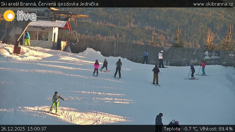 Ski areál Branná - Červená sjezdovka Jednička - 26.12.2025 v 15:00
