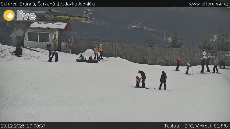 Ski areál Branná - Červená sjezdovka Jednička - 28.12.2025 v 10:00