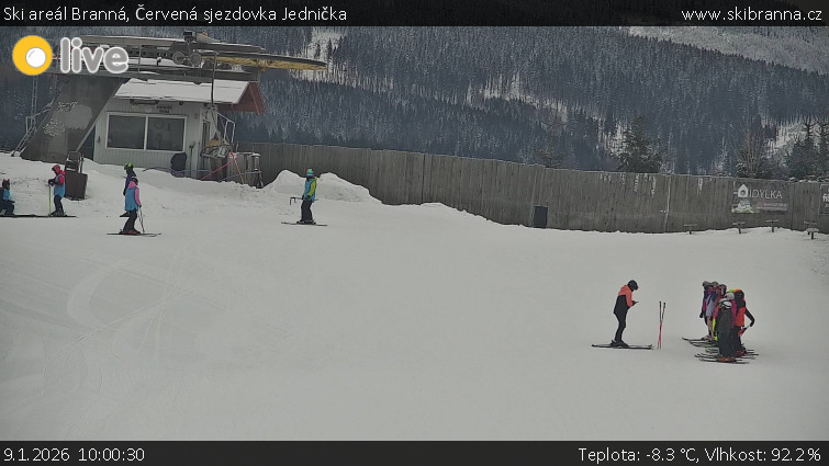 Ski areál Branná - Červená sjezdovka Jednička - 9.1.2026 v 10:00