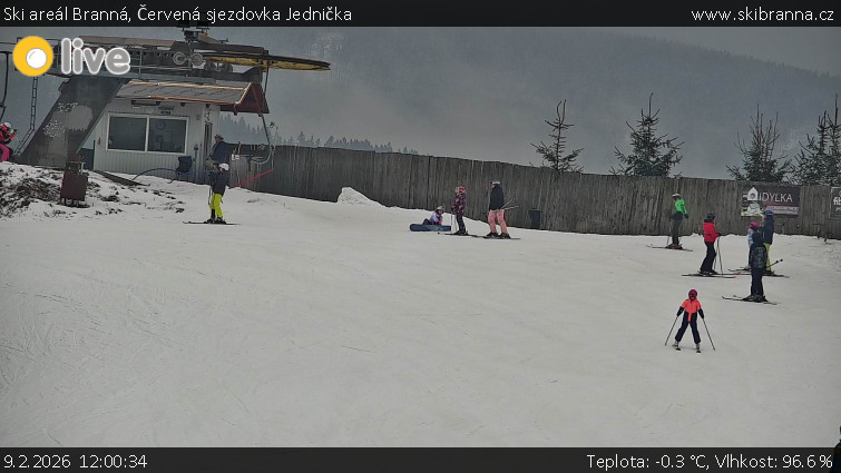 Ski areál Branná - Červená sjezdovka Jednička - 9.2.2026 v 12:00