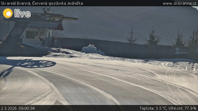Ski areál Branná - Červená sjezdovka Jednička - 2.3.2026 v 09:00