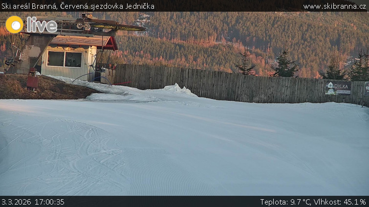 Ski areál Branná - Červená sjezdovka Jednička - 3.3.2026 v 17:00
