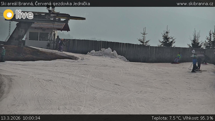 Ski areál Branná - Červená sjezdovka Jednička - 13.3.2026 v 10:00