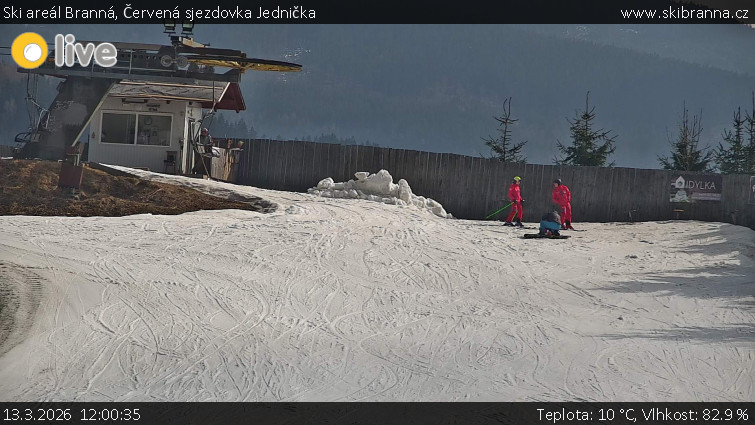 Ski areál Branná - Červená sjezdovka Jednička - 13.3.2026 v 12:00