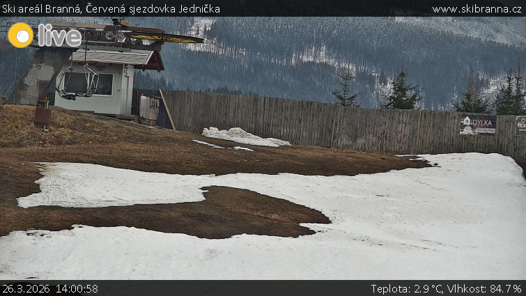 Ski areál Branná - Červená sjezdovka Jednička - 26.3.2026 v 14:00