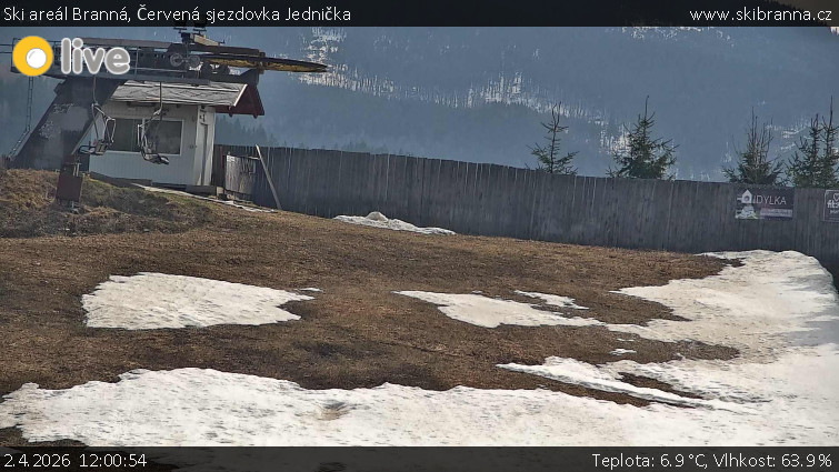 Ski areál Branná - Červená sjezdovka Jednička - 2.4.2026 v 12:00