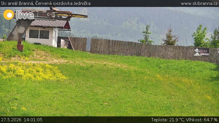 Ski areál Branná - Červená sjezdovka Jednička - 27.5.2026 v 14:01