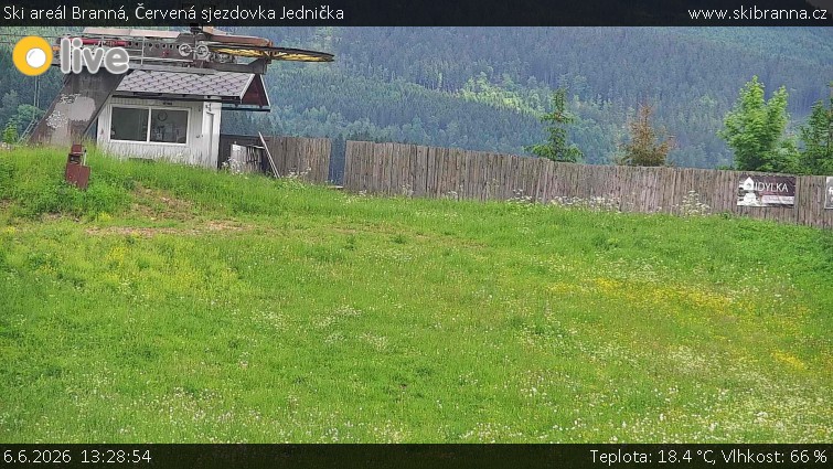 Ski areál Branná - Červená sjezdovka Jednička - 6.6.2026 v 13:28
