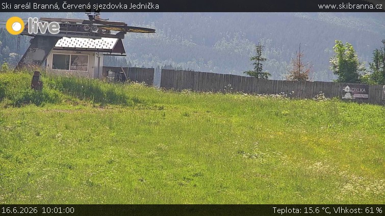 Ski areál Branná - Červená sjezdovka Jednička - 16.6.2026 v 10:01