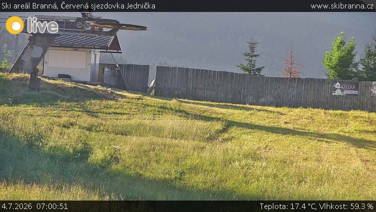 Ski areál Branná - Červená sjezdovka Jednička - 4.7.2026 v 07:00