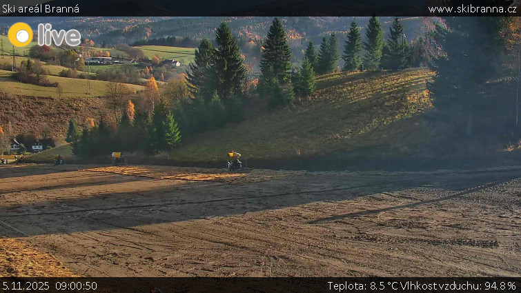 Ski areál Branná - Ski Branná - horní kamera - 5.11.2025 v 09:00