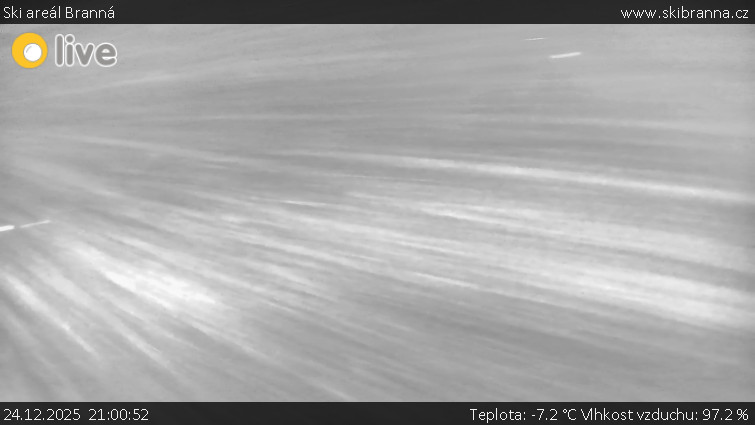 Ski areál Branná - Ski Branná - horní kamera - 24.12.2025 v 21:00