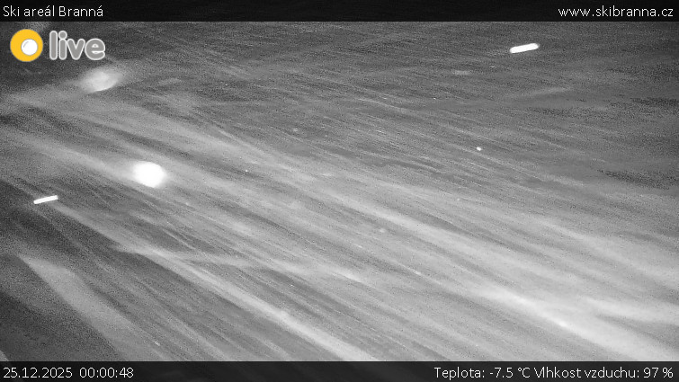 Ski areál Branná - Ski Branná - horní kamera - 25.12.2025 v 00:00