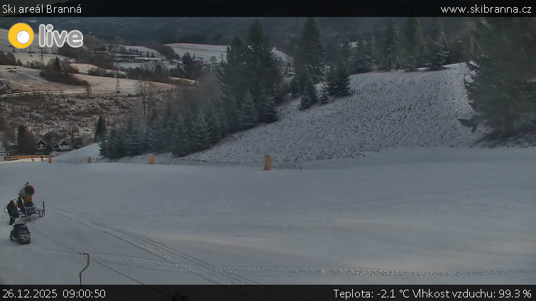 Ski areál Branná - Ski Branná - horní kamera - 26.12.2025 v 09:00
