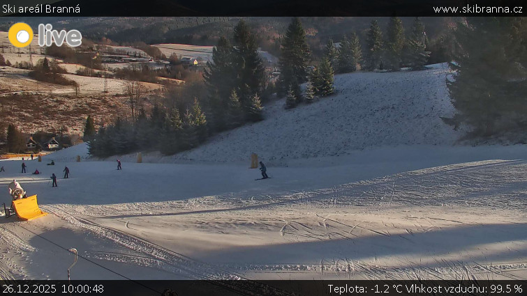 Ski areál Branná - Ski Branná - horní kamera - 26.12.2025 v 10:00