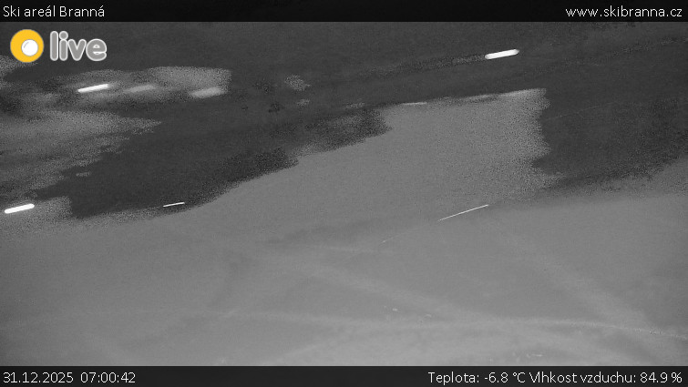 Ski areál Branná - Ski Branná - horní kamera - 31.12.2025 v 07:00
