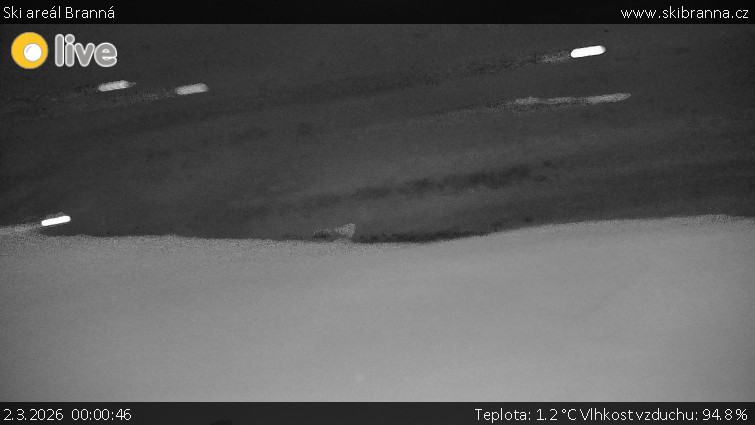 Ski areál Branná - Ski Branná - horní kamera - 2.3.2026 v 00:00