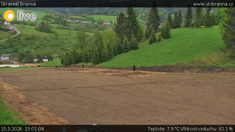 Ski areál Branná - Ski Branná - horní kamera - 15.5.2026 v 15:01