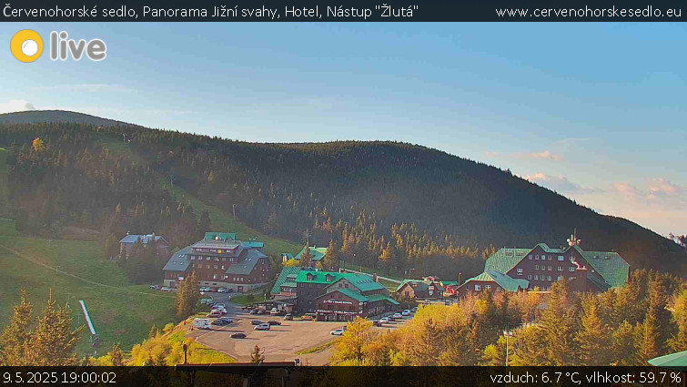 Červenohorské sedlo - Panorama Jižní svahy, Hotel, Nástup "Žlutá" - 9.5.2025 v 19:00 Červenohorské sedlo - Panorama Jižní svahy, Hotel, Nástup "Žlutá" - 9.5.2025 v 19:00