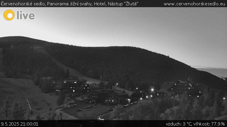 Červenohorské sedlo - Panorama Jižní svahy, Hotel, Nástup "Žlutá" - 9.5.2025 v 21:00 Červenohorské sedlo - Panorama Jižní svahy, Hotel, Nástup "Žlutá" - 9.5.2025 v 21:00