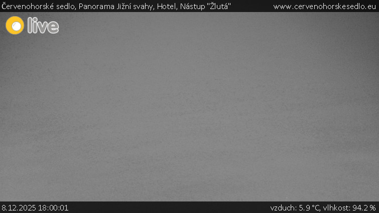 Červenohorské sedlo - Panorama Jižní svahy, Hotel, Nástup "Žlutá" - 8.12.2025 v 18:00