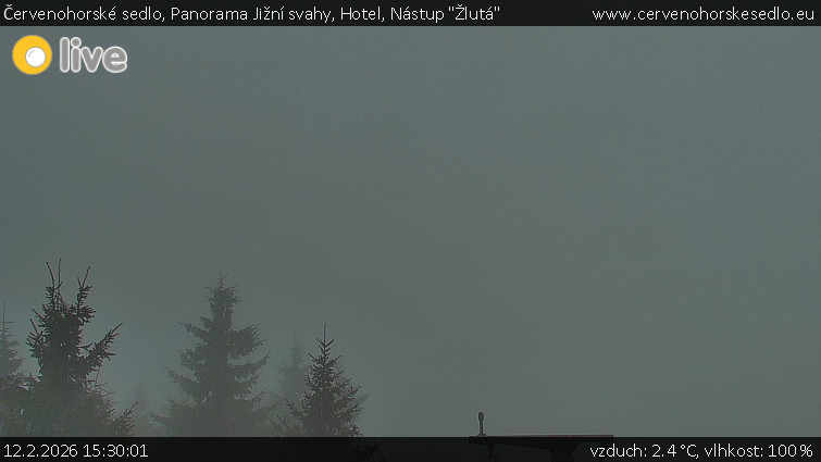 Červenohorské sedlo - Panorama Jižní svahy, Hotel, Nástup "Žlutá" - 12.2.2026 v 15:30