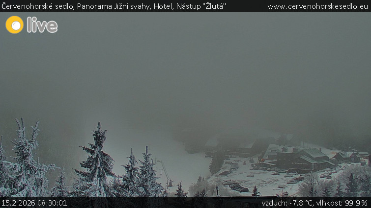 Červenohorské sedlo - Panorama Jižní svahy, Hotel, Nástup "Žlutá" - 15.2.2026 v 08:30