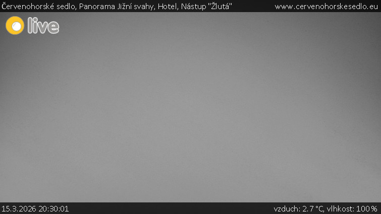 Červenohorské sedlo - Panorama Jižní svahy, Hotel, Nástup "Žlutá" - 15.3.2026 v 20:30