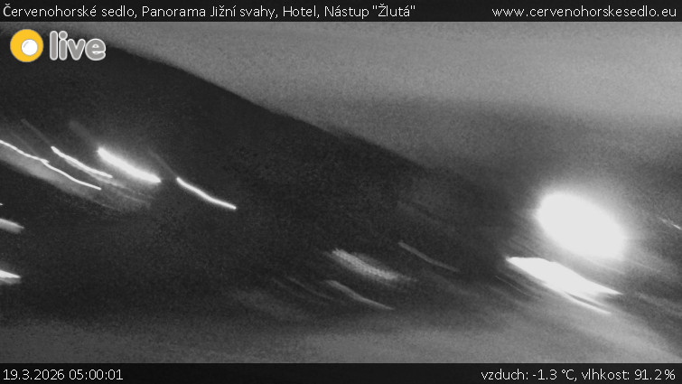 Červenohorské sedlo - Panorama Jižní svahy, Hotel, Nástup "Žlutá" - 19.3.2026 v 05:00