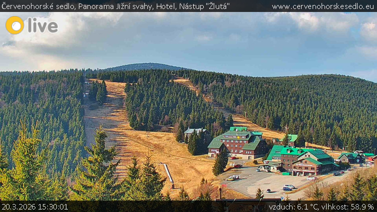 Červenohorské sedlo - Panorama Jižní svahy, Hotel, Nástup "Žlutá" - 20.3.2026 v 15:30