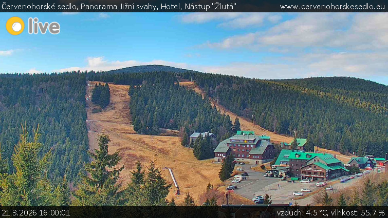 Červenohorské sedlo - Panorama Jižní svahy, Hotel, Nástup "Žlutá" - 21.3.2026 v 16:00