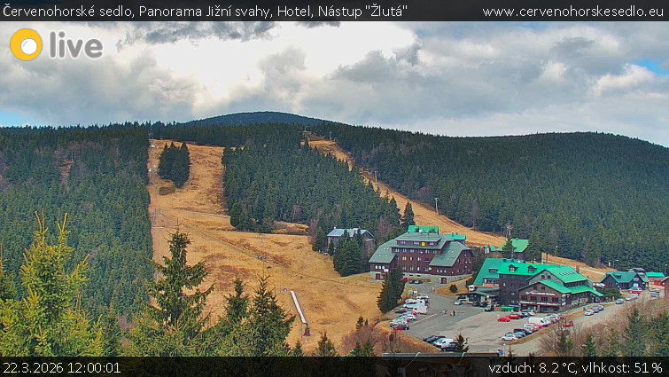 Červenohorské sedlo - Panorama Jižní svahy, Hotel, Nástup "Žlutá" - 22.3.2026 v 12:00