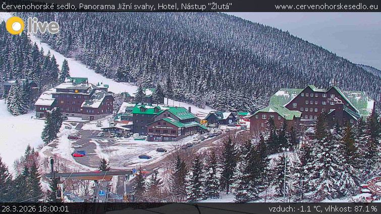 Červenohorské sedlo - Panorama Jižní svahy, Hotel, Nástup "Žlutá" - 28.3.2026 v 18:00