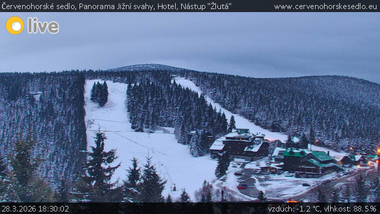 Červenohorské sedlo - Panorama Jižní svahy, Hotel, Nástup "Žlutá" - 28.3.2026 v 18:30