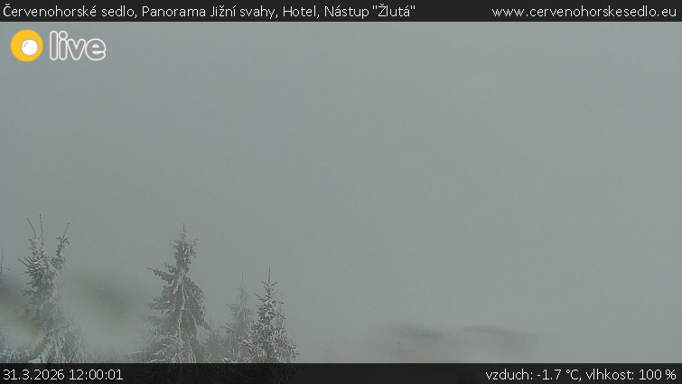 Červenohorské sedlo - Panorama Jižní svahy, Hotel, Nástup "Žlutá" - 31.3.2026 v 12:00