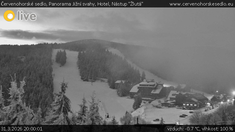 Červenohorské sedlo - Panorama Jižní svahy, Hotel, Nástup "Žlutá" - 31.3.2026 v 20:00