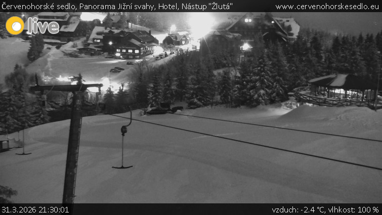 Červenohorské sedlo - Panorama Jižní svahy, Hotel, Nástup "Žlutá" - 31.3.2026 v 21:30