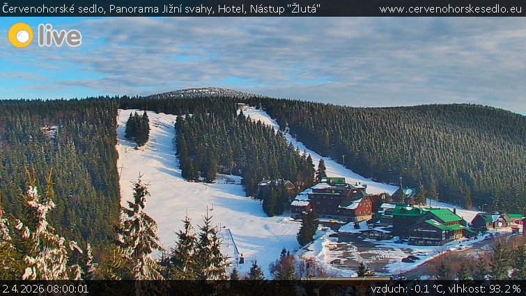 Červenohorské sedlo - Panorama Jižní svahy, Hotel, Nástup "Žlutá" - 2.4.2026 v 08:00