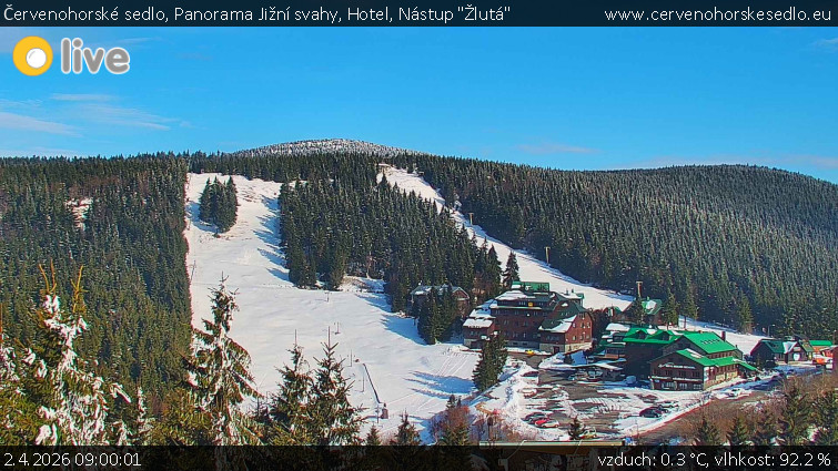 Červenohorské sedlo - Panorama Jižní svahy, Hotel, Nástup "Žlutá" - 2.4.2026 v 09:00